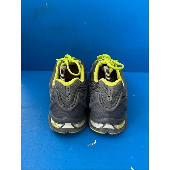 Asics HOB5N Womens Size 9 Running Shoes Sneakers Gray Neon Yellow - Picture 3 of 6